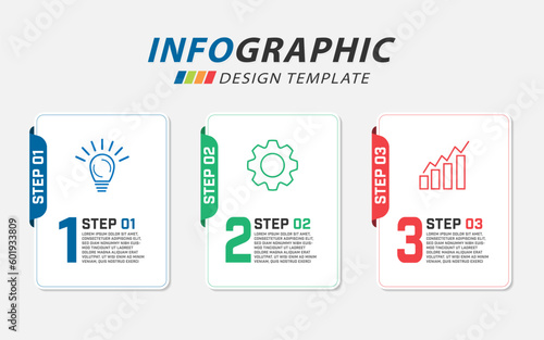 Timeline creator infographic template. 3 Step timeline journey, calendar Flat simple infographics design template. presentation numbers steps. Business concept with 3 options, vector illustration.