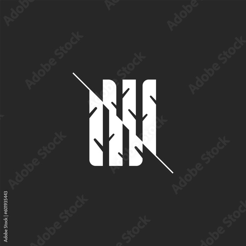 Simple woodwall interior logo designs vector illustration