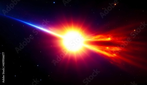 Explosion of sun on space from Generative AI
