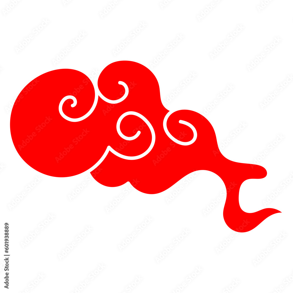 Red Chinese auspicious clouds vector image Red Chinese auspicious clouds vector image