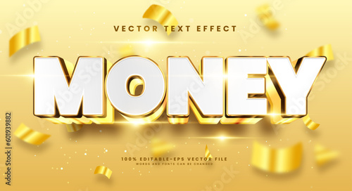 Golden money editable text style effect. Vector text effect with luxury concept.