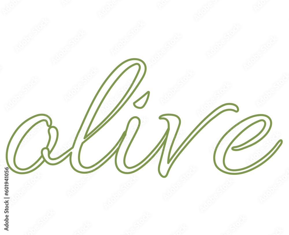 Lettering word olives. Imitation of a handwritten letter. Simple icon in doodle style. Vector illustration isolated on white background. Lettering word olives. Imitation of a handwritten letter. Simple icon in doodle style. Vector illustration isolated on white background.