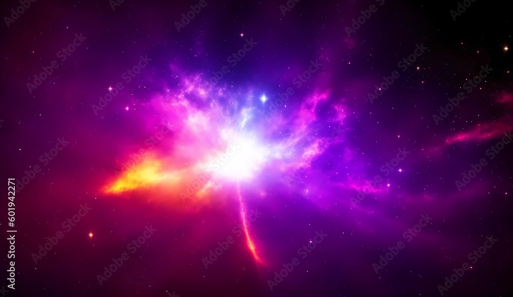 Explosion of a star in space from Generative AI