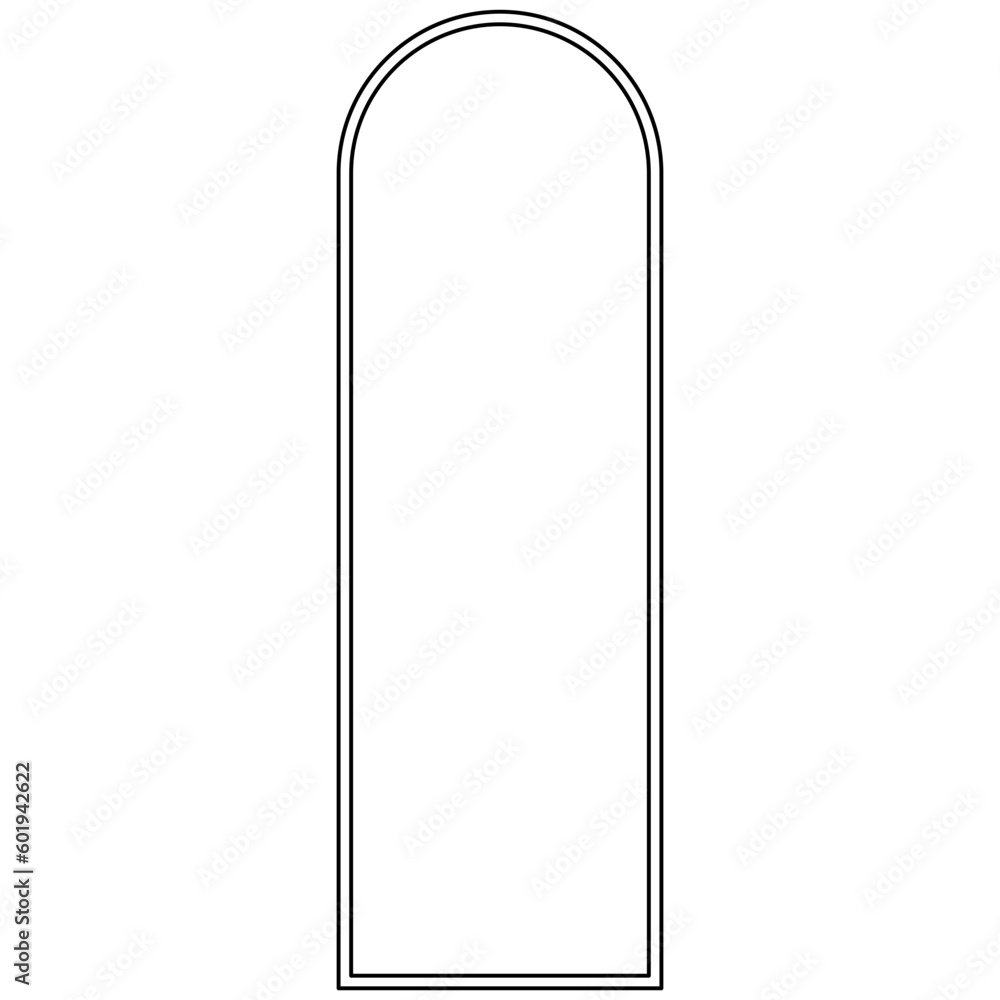 Minimalist rounded rectangle frame