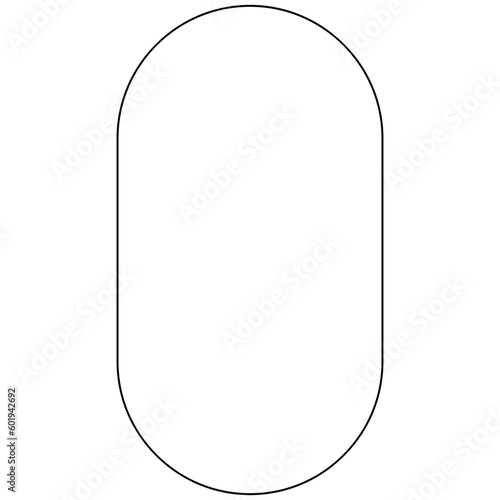 Minimalist rounded rectangle frame