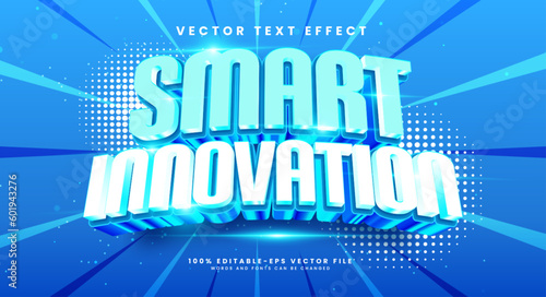Smart innovation 3d editable vector text style effect. Vector text effect with luxury concept.