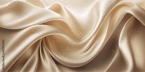 Smooth wave of silk cloth fabric abstract background. superlative generative AI image.