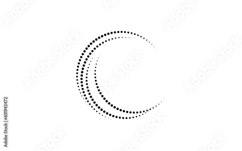 Round decorative circle line sketch set