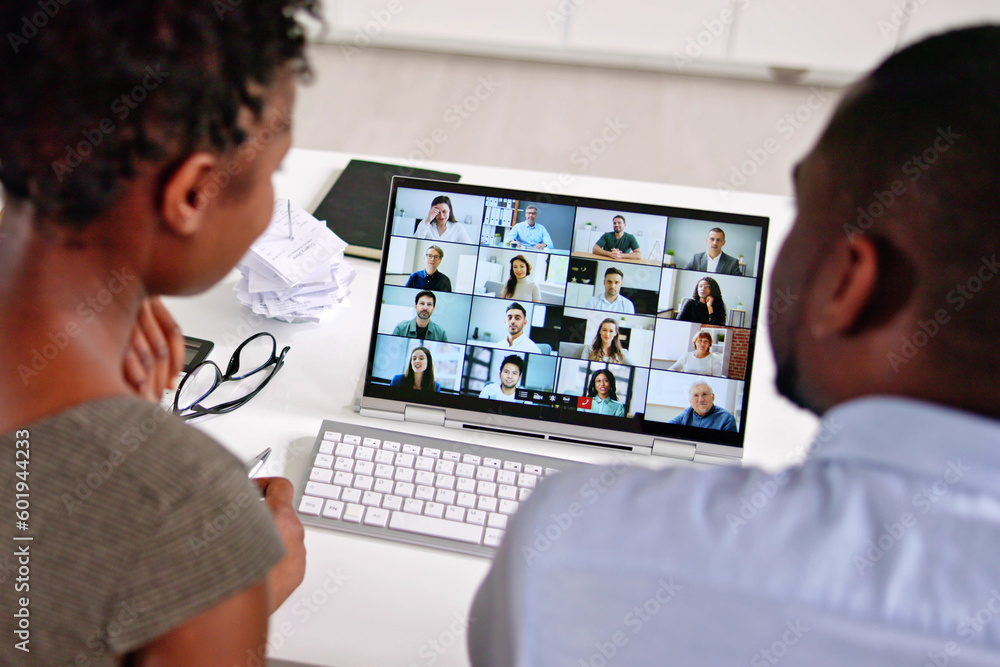 Online Video Conference Meeting On Tablet Online Video Conference Meeting On Tablet