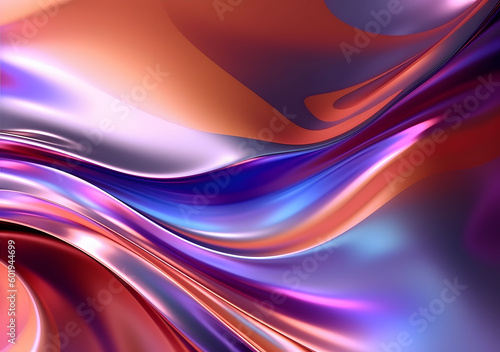 Abstract waves, Metallic wavy liquid background layout design, Bold holographic liquid metal shapes texture