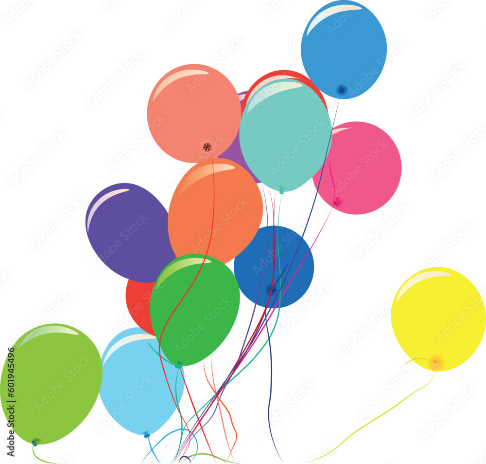 The colorful inflatable balls without background The colorful inflatable balls without background