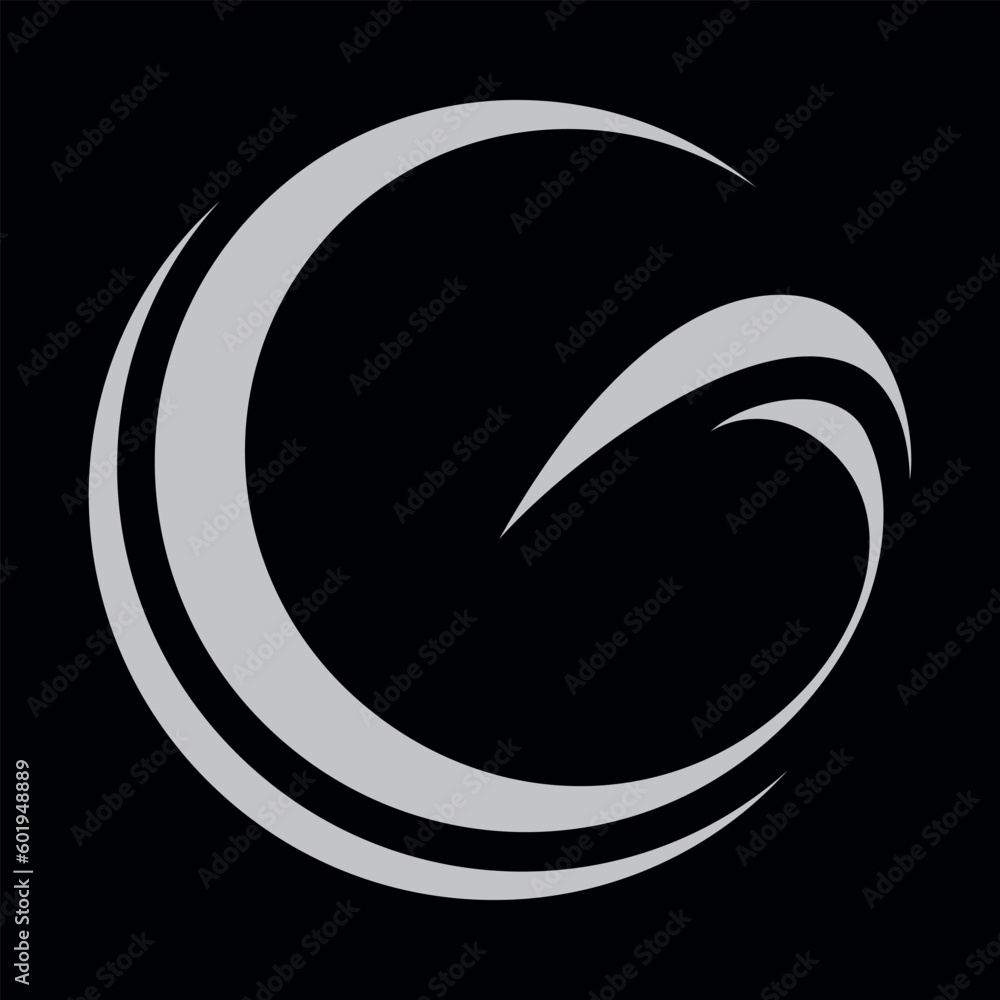 Alphabet G illustration of a black and white background Alphabet G illustration of a black and white background