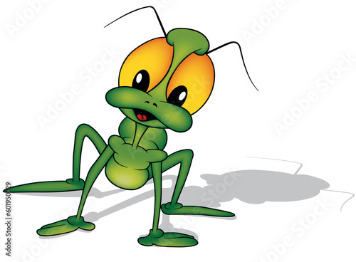 Green Long-legged Beetle wi...