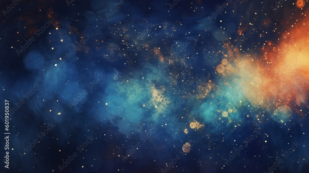 Space Nebula Galaxy Background Generative ai