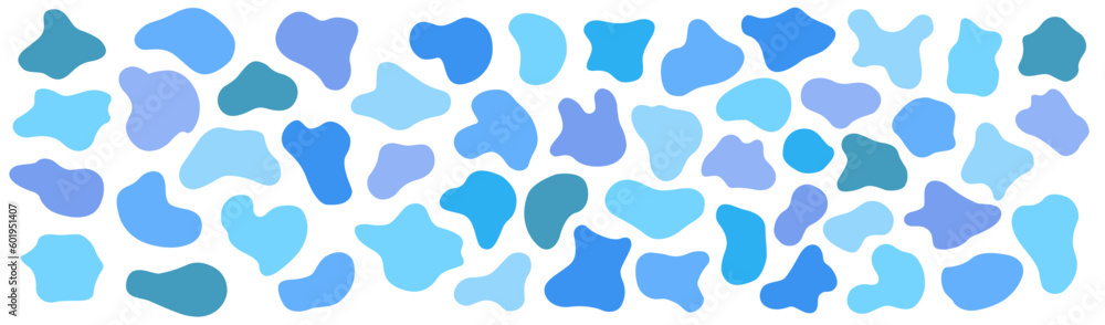 Set of isolated color palette design elements. Modern abstract drawing, fluid effect. Set of isolated color palette design elements. Modern abstract drawing, fluid effect.