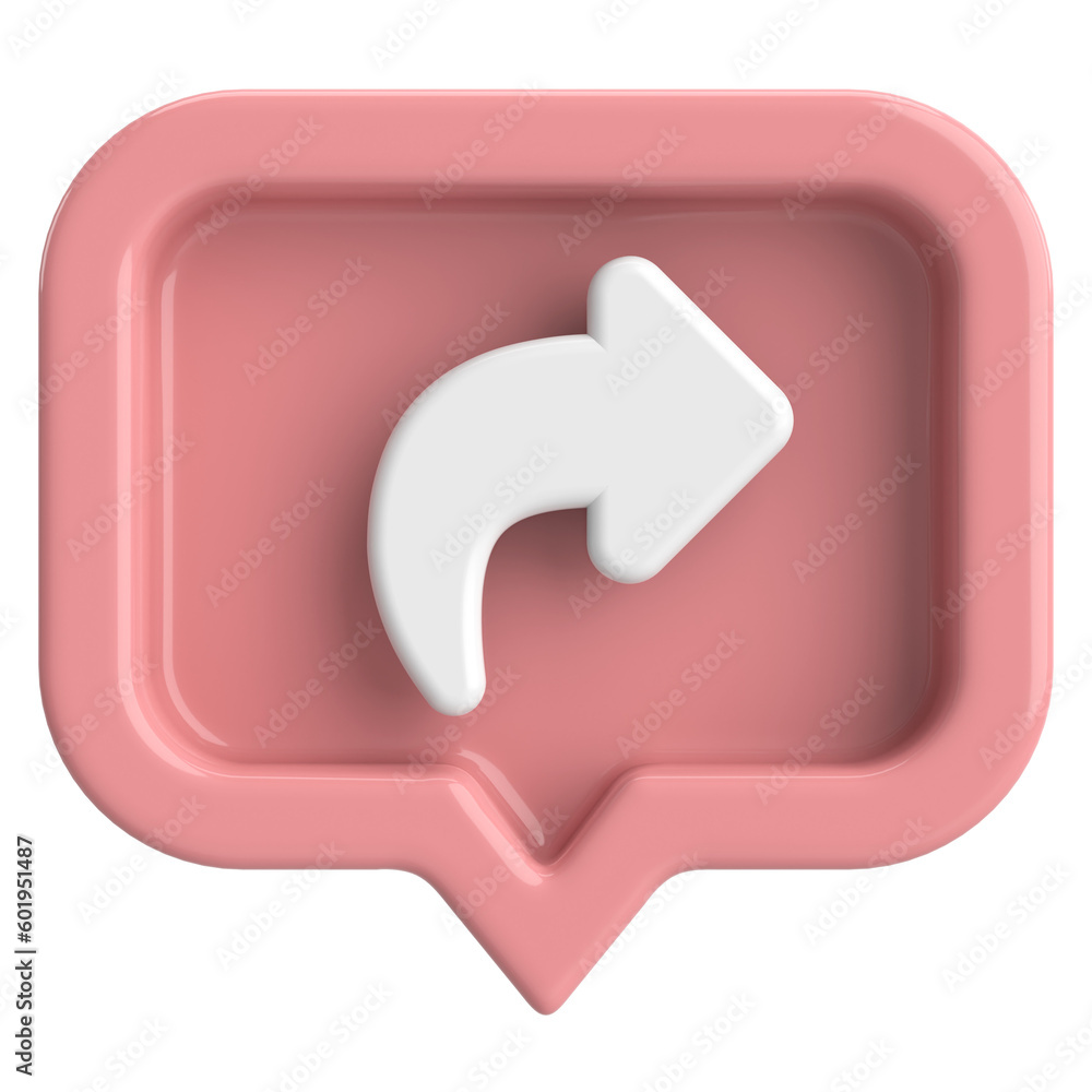 Share button. Share icon. 3D illustration. Share button. Share icon. 3D illustration.