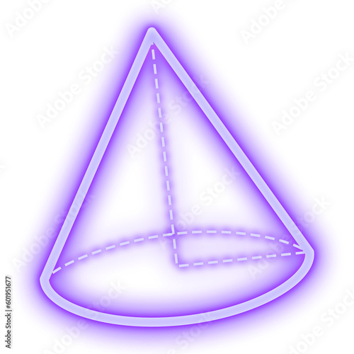 cone with neon lines
