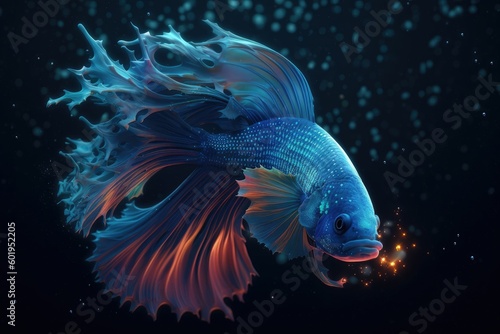 blue fish. Generative AI