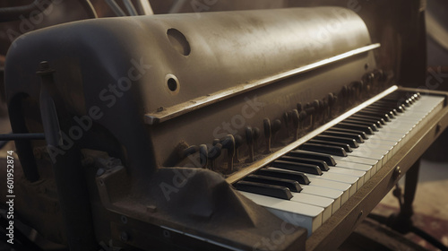 Obraz na płótnie Dirty Synthesizer with a Vintage Vibe w salonie