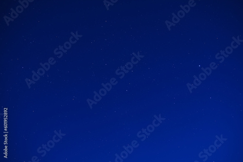 Million of stars in the blue sky early morning before sunrise