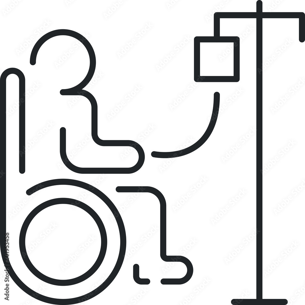 Wheelchair line icon Wheelchair line icon