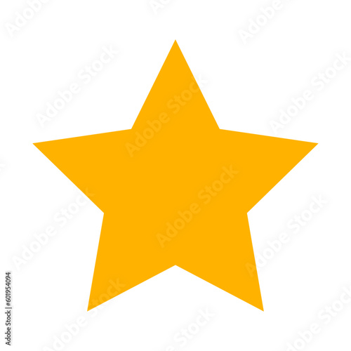Alone Star icon isolated in yellow colour.