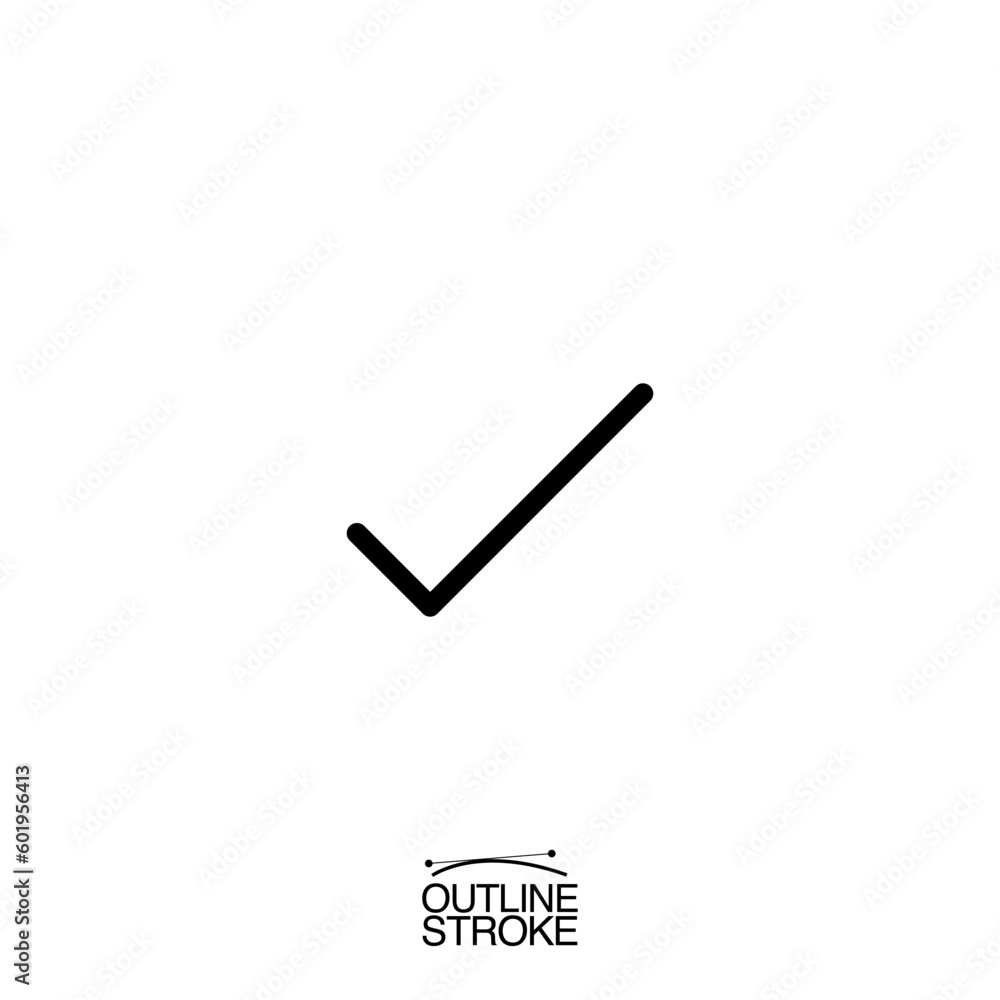tick mark icon outline editable stroke vector illustration eps tick mark icon outline editable stroke vector illustration eps