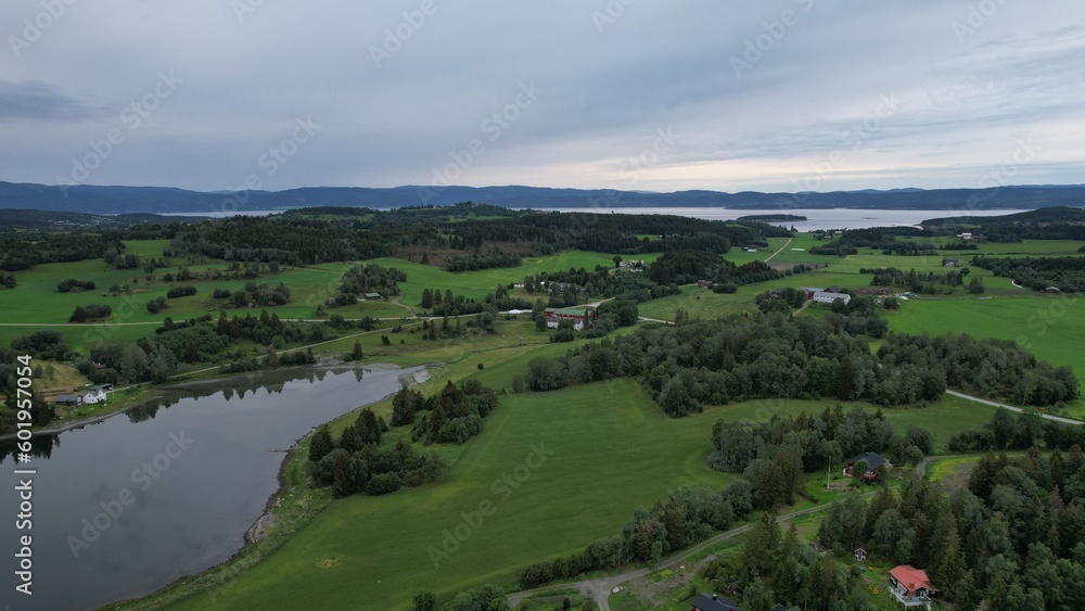 View of a farm in Norway, Trondelak