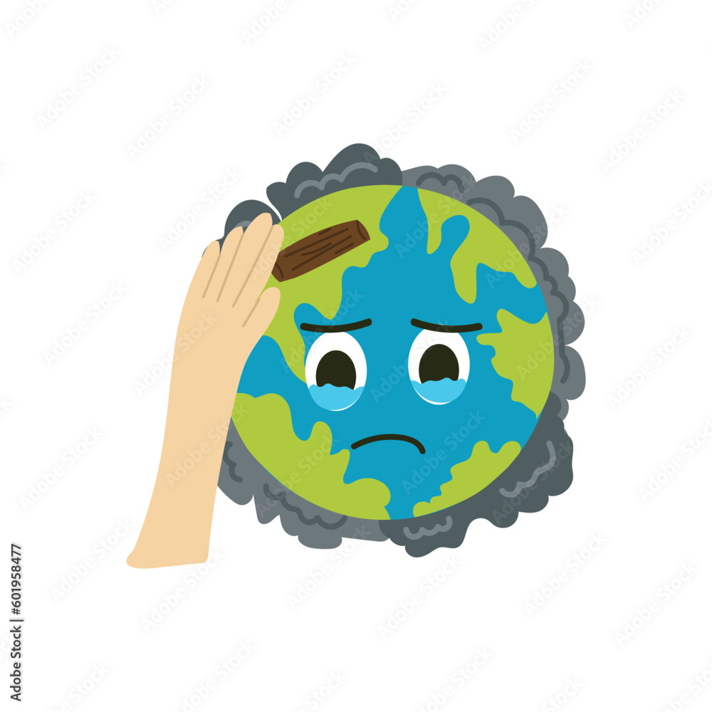 Save Earth from Global Warming Illustration Save Earth from Global Warming Illustration