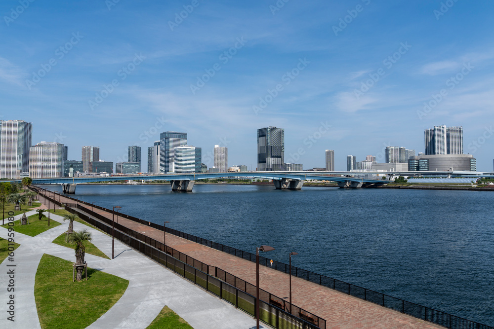 東京　晴海運河の風景