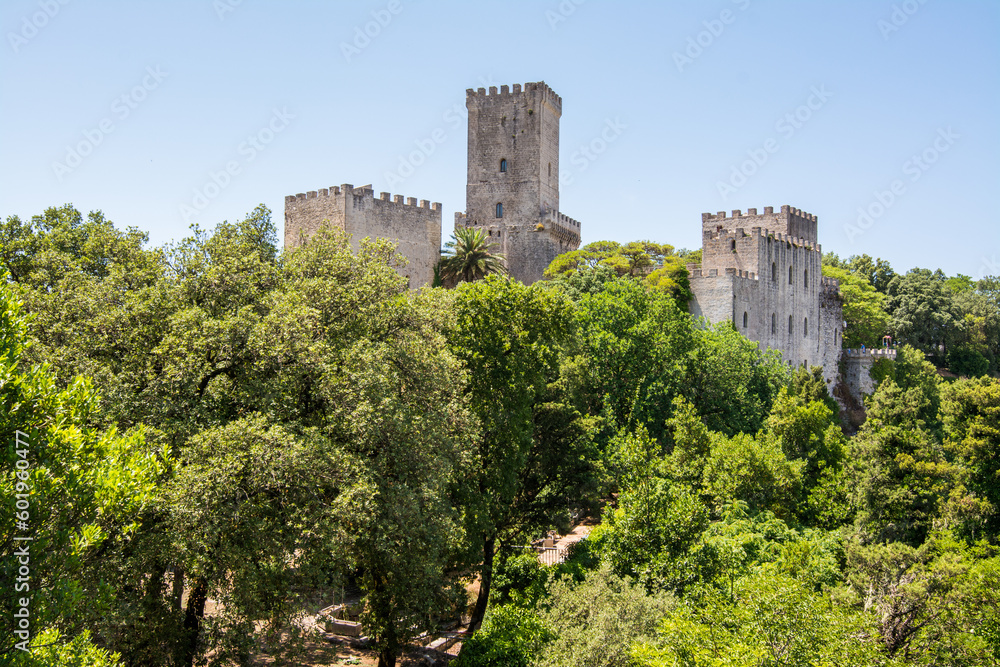 Erice, Sicily, Italy. Castello Pepoli, medieval and norman castle