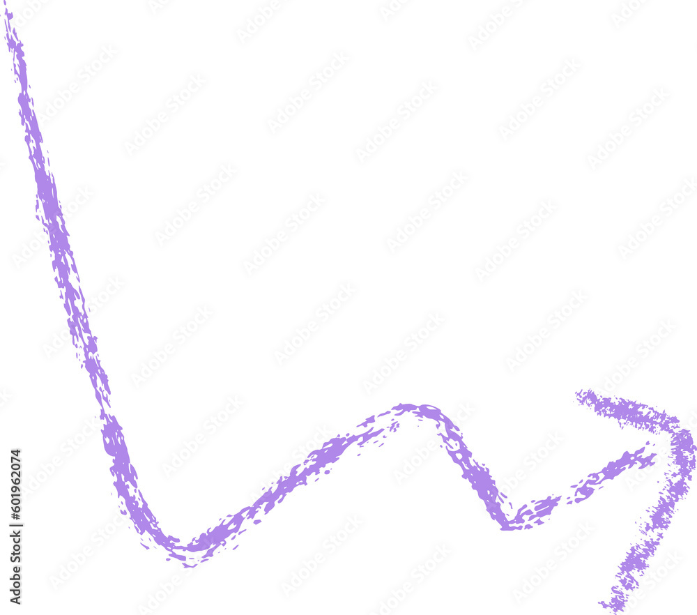 Fototapeta premium Hand drawn crayon texture doodle arrow direction for text decoration