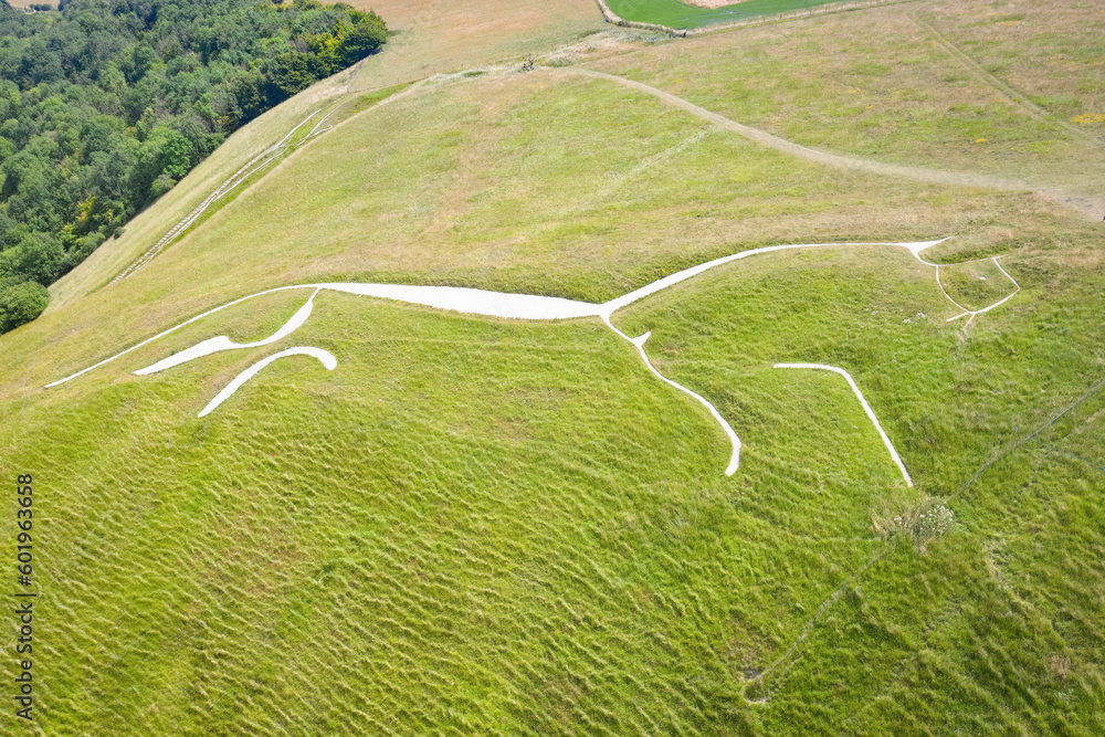 Aerial view of Uffington White Horse
