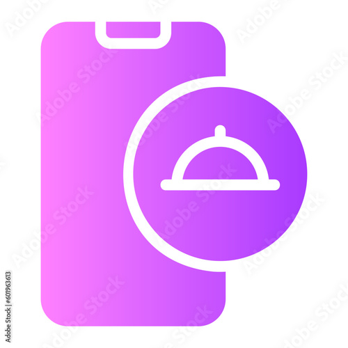 food delivery gradient icon