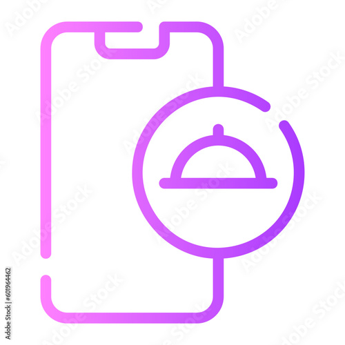 food delivery gradient icon