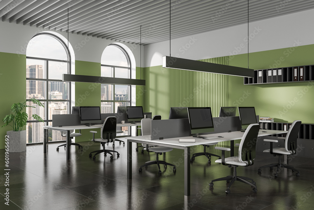 Coworking area in green office