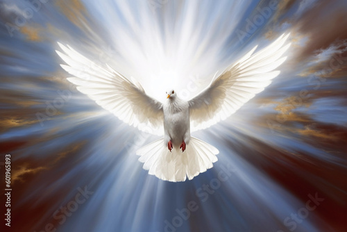 Canvastavla Holy spirit represented by a dove