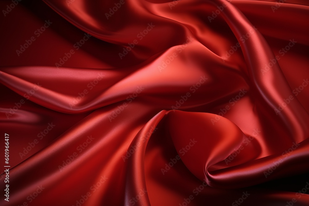 Obraz premium red satin background illustration from generative ai