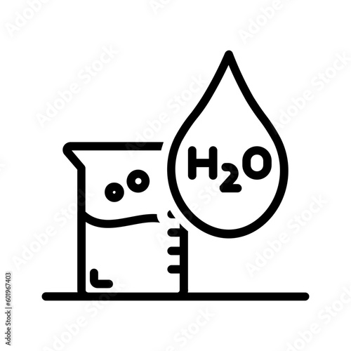 Black line icon for Solvent