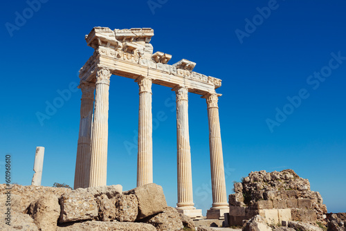 Apollo Temple in Side Ancient City, Antalya, Turkey
