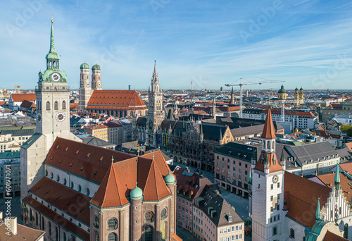 Altstadt Panorama München Luftaufnahme