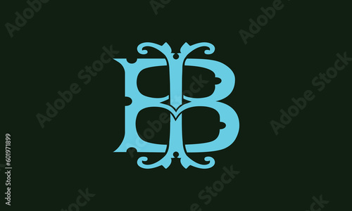 BI abstract monogram letter mark vector logo template