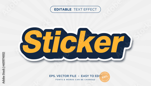 Retro sticker editable text effect