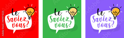 Le saviez-vous ?