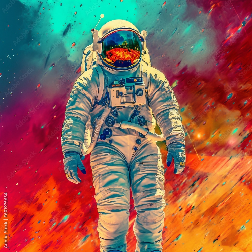 Astronaut in space suit, Astronaut in outer space. Generative AI Astronaut in space suit, Astronaut in outer space. Generative AI