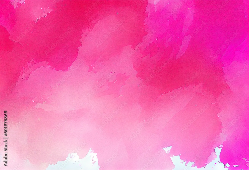 Hot Pink Watercolor Gradient: An Abstract Background, generative AI