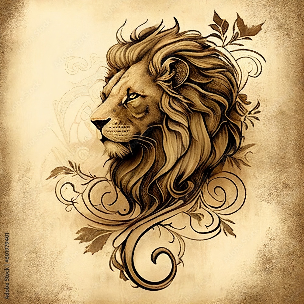 lion logo Generative AI