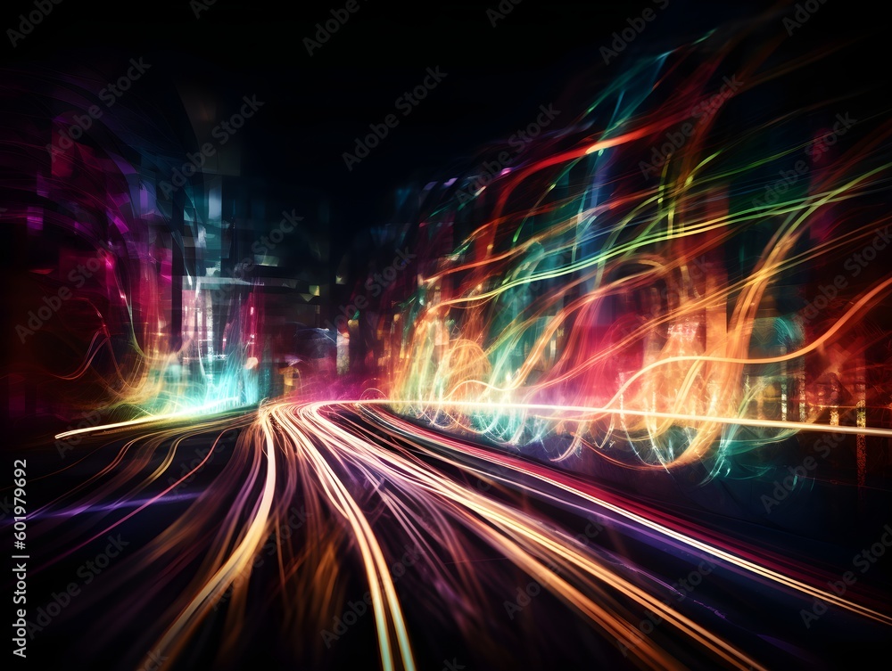 Colorful Trails of Light: Night-Time Abstract Imagery Colorful Trails of Light: Night-Time Abstract Imagery