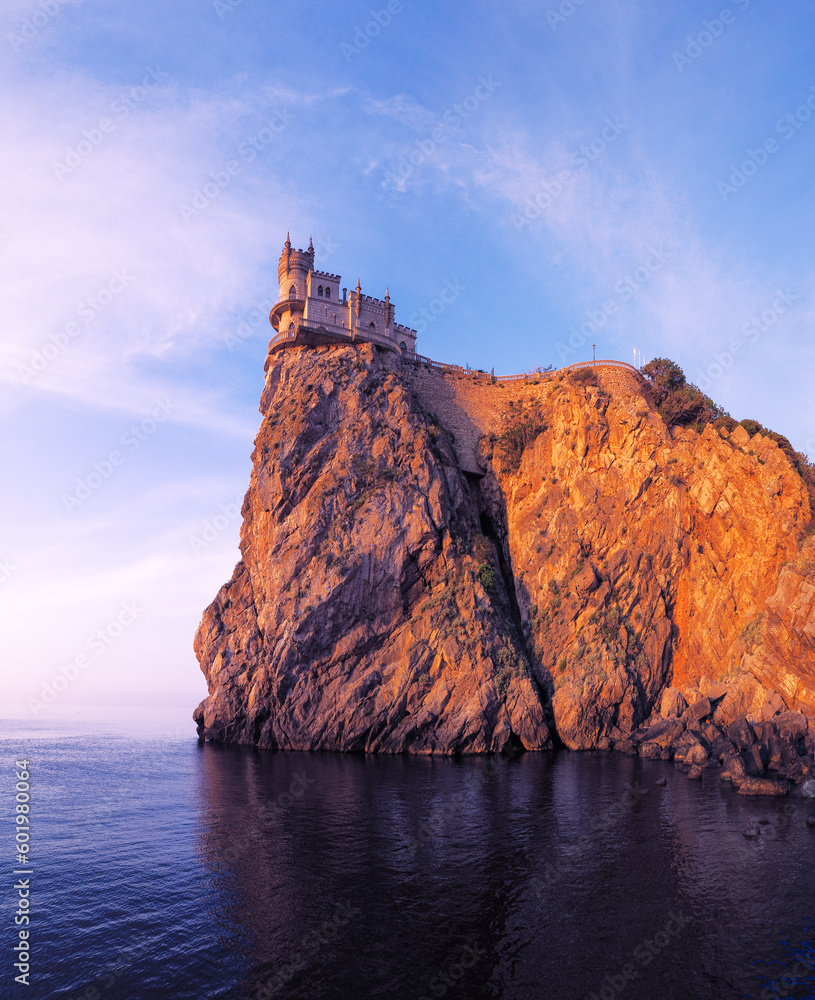Swallow nest castle at the sunrise Swallow nest castle at the sunrise