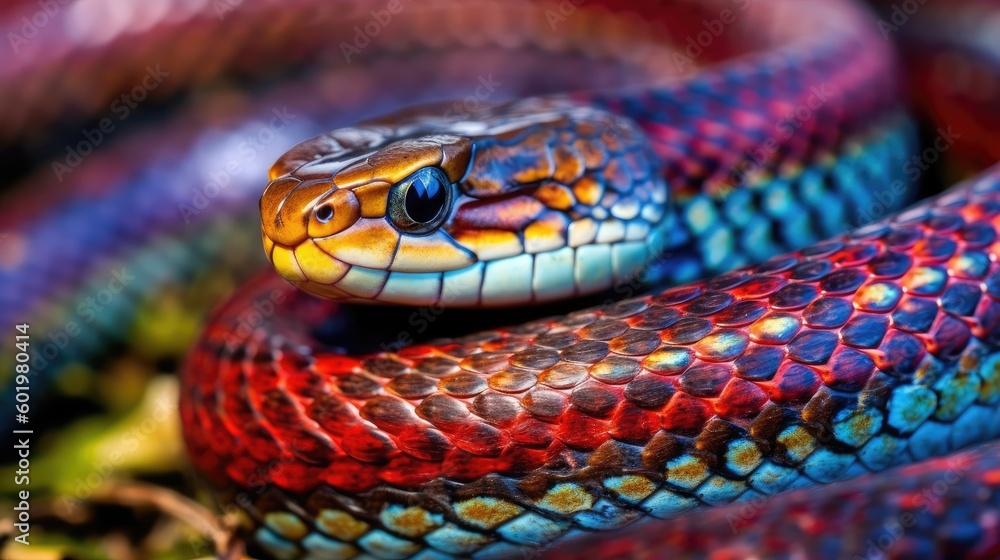 San Francisco Garter Snake. Generative AI San Francisco Garter Snake. Generative AI